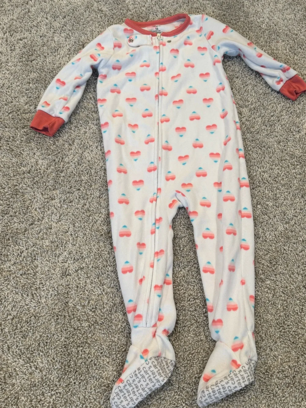 Baby Girl Fleece Footed Pajamas Bundle 18 Months Fleece Footed One-Piece Outfit
